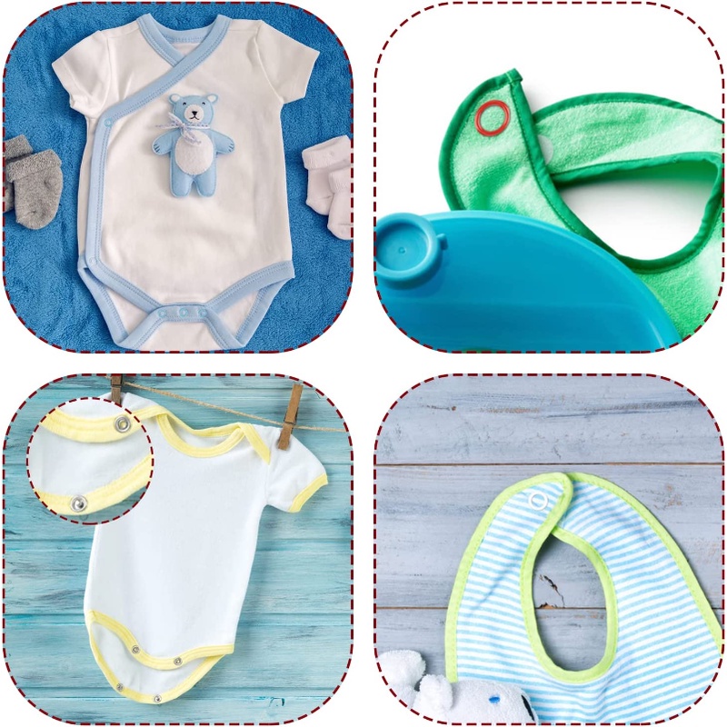 Set 50 / 100 Nút Áo 9.5mm Không Cánh Làm Đồ Thủ Công DIY