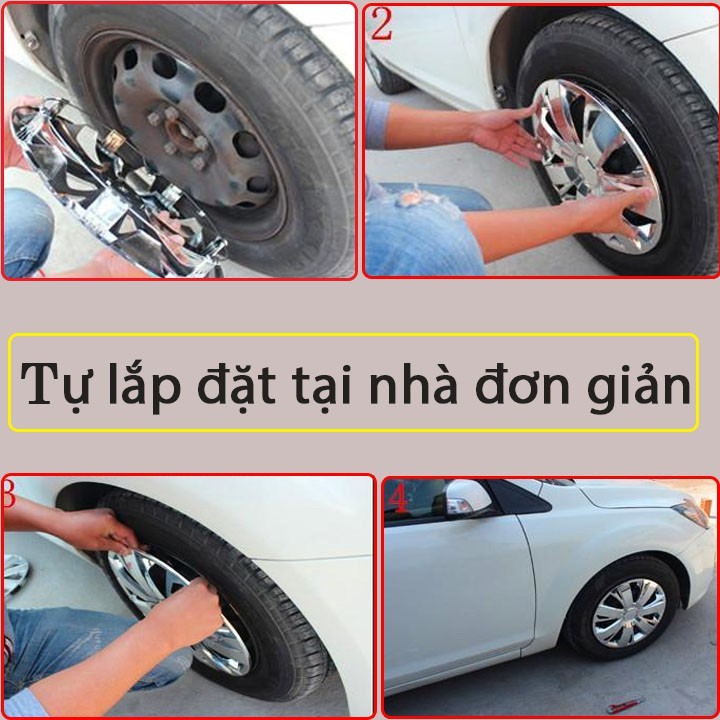 Ốp Chụp Mâm (Lazang ) Xe Ô Tô 14inch, 15inch, 16 inch Logo Hình Ngôi Sao, Ốp Chụp Mâm (Lazang ) Xe Ô Tô giả vành đúc