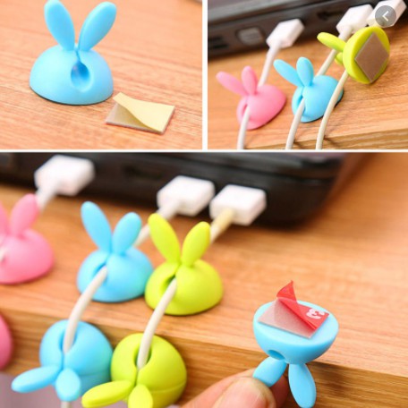 Thỏ Silicon Kẹp Cáp và Tai Nghe Cao Cấp ✔Nhỏ Gọn ✔Tiện Lợi | BigBuy360 - bigbuy360.vn