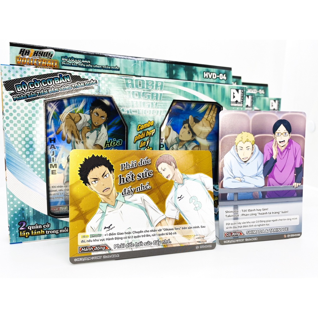 Bộ cờ bóng chuyền Haikyu - Combo 4 Bộ cơ bản - 4 bộ - 41 quân cờ/bộ