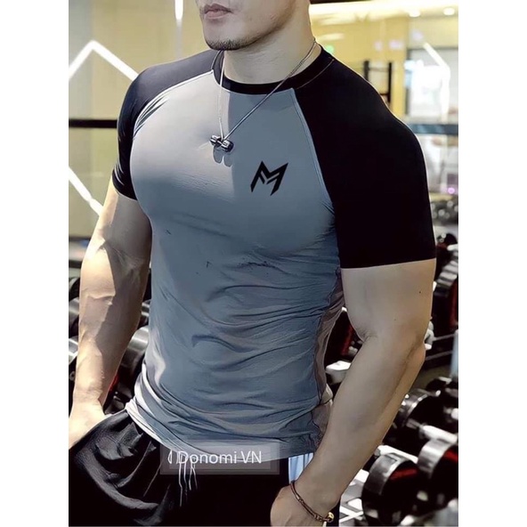 [Mã TOPMAY giảm đến 25k đơn 150k] Áo Thun Thể Thao Nam, Áo Tập Gym Form Ôm Body Tay Phối Cực Chất | BigBuy360 - bigbuy360.vn