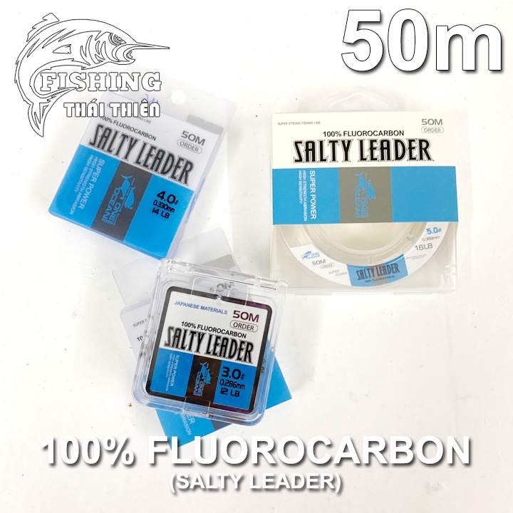 Dây Câu Cá Salty Leader One Ocean 100% Fluoro Carbon Cuộn 50m