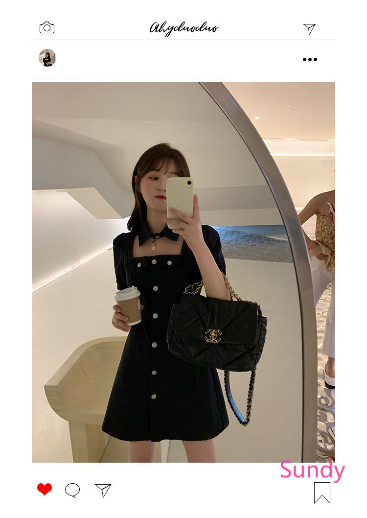 Đầm Đen Tay Phồng Thời Trang Mùa Hè Ngọt Ngào Cho Nữ | BigBuy360 - bigbuy360.vn