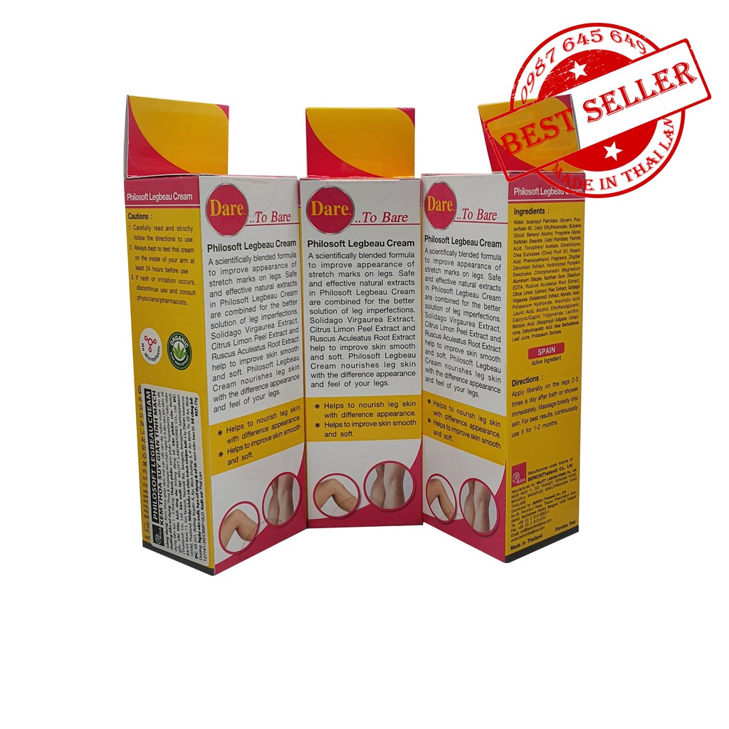 Kem Thoa Suy Giãn Tĩnh Mạch PhiloSoft Legbeau Cream 25g Thái Lan