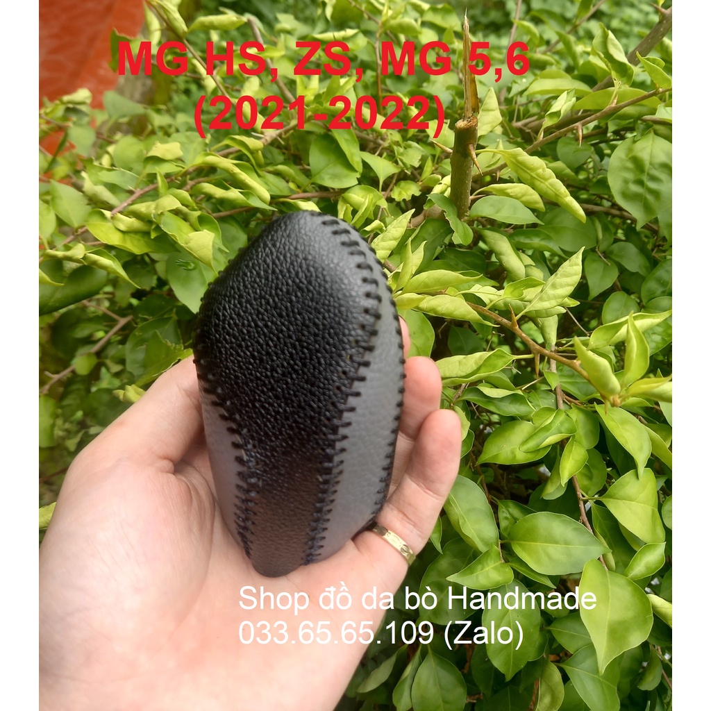 Bọc da cần số xe MG HS, ZS, MG 5,6  số tự động bằng da bò, bảo hành 12 tháng