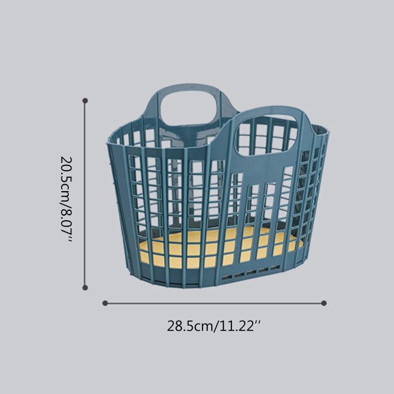 Giỏ Đựng Đồ Dùng Có Tay Cầm Thiết Kế Đục Lỗ Tiện Dụng Cho Nhà Tắm