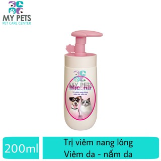 Sữa tắm Micona 200ml - Sữa tắm chuyên ngừa viêm da, nấm da, dưỡng lông siêu mượt cho chó mèo