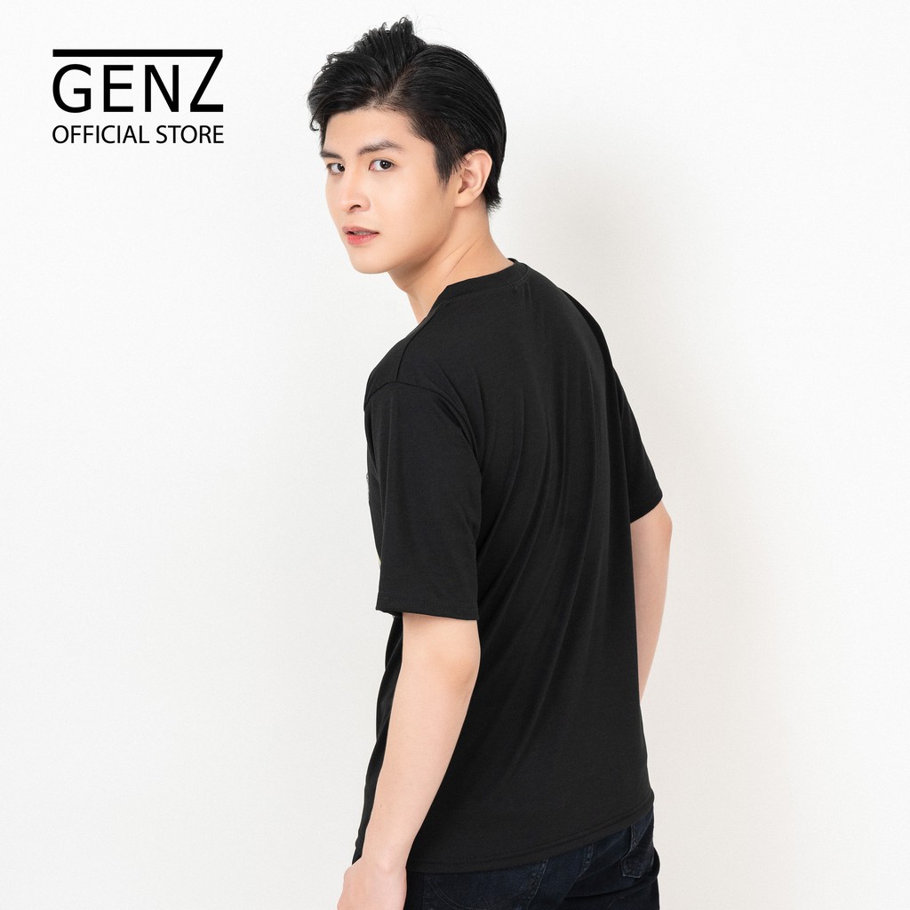 Áo thun tay lỡ nam nữ GENZ form rộng, full hộp,Cầu vồng icon - ĐEN - Z19 | BigBuy360 - bigbuy360.vn