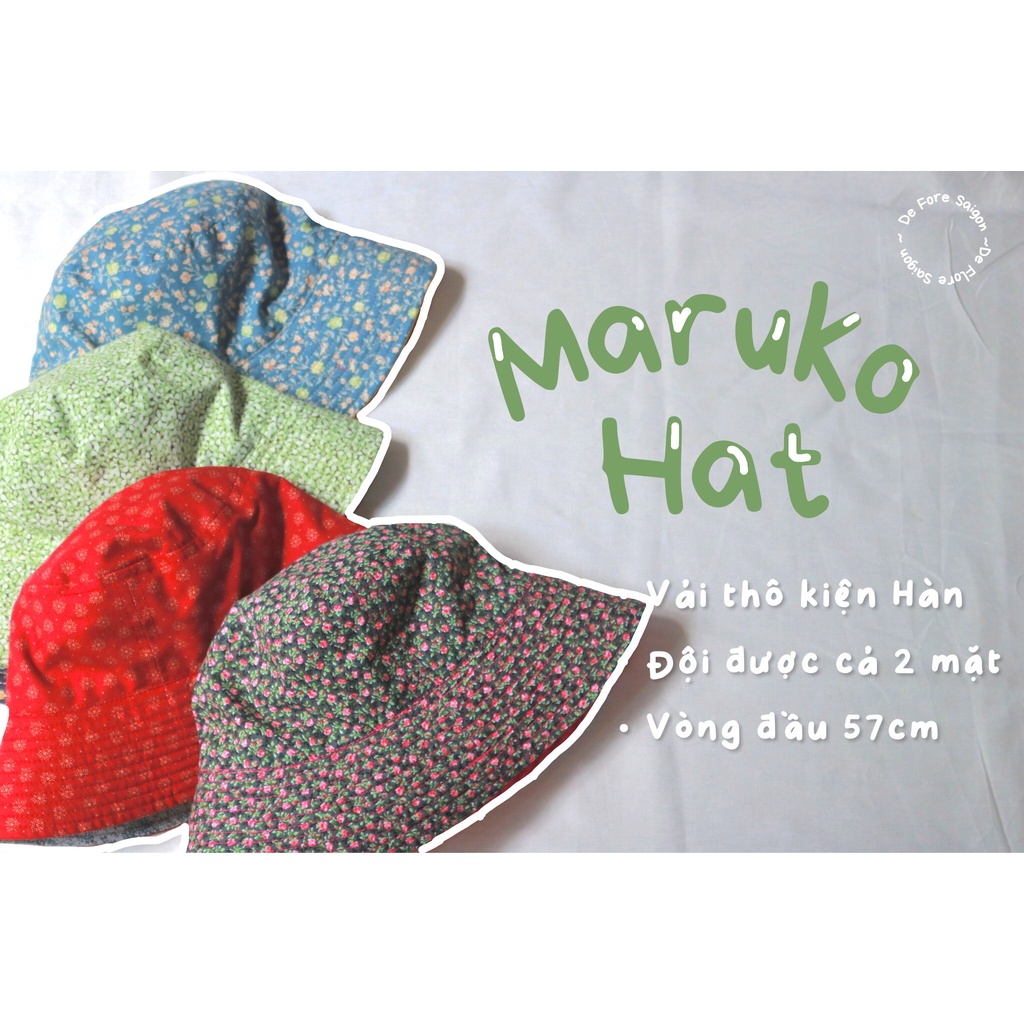 MŨ MARUKO NỮ - MŨ VẢI TAI BÈO
