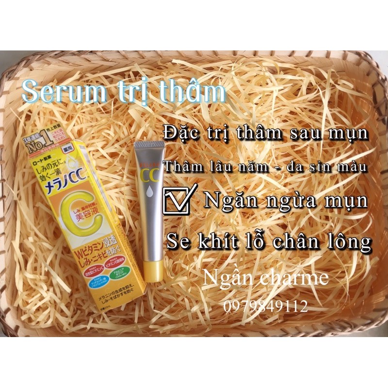 SERUM VITAMIN C ROHTO MELANO CC HỖ TRỢ GIẢM THÂM MỤN CC MELANO (SẴN HÀNG)