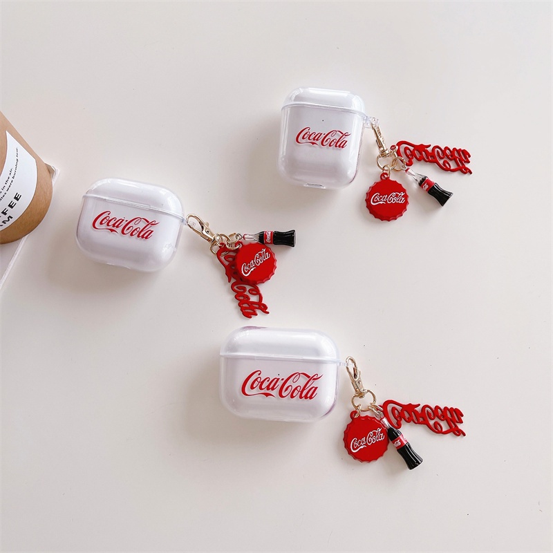 Ốp Bảo Vệ Hộp Đựng Tai Nghe Airpods 1/2 3 Hình Chai Coca-Cola Xinh Xắn