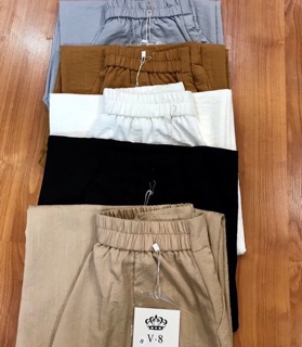 Quần culottes cạp chun sau