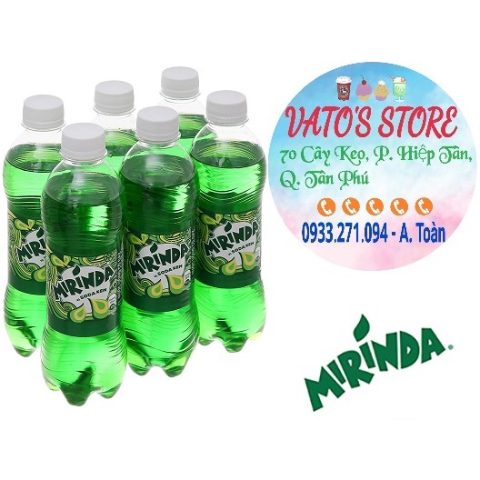 Thùng 24 chai Nước ngọt MIRINDA soda kem chai 390ml / Lốc 6 chai Nước ngọt MIRINDA soda kem chai 390ml