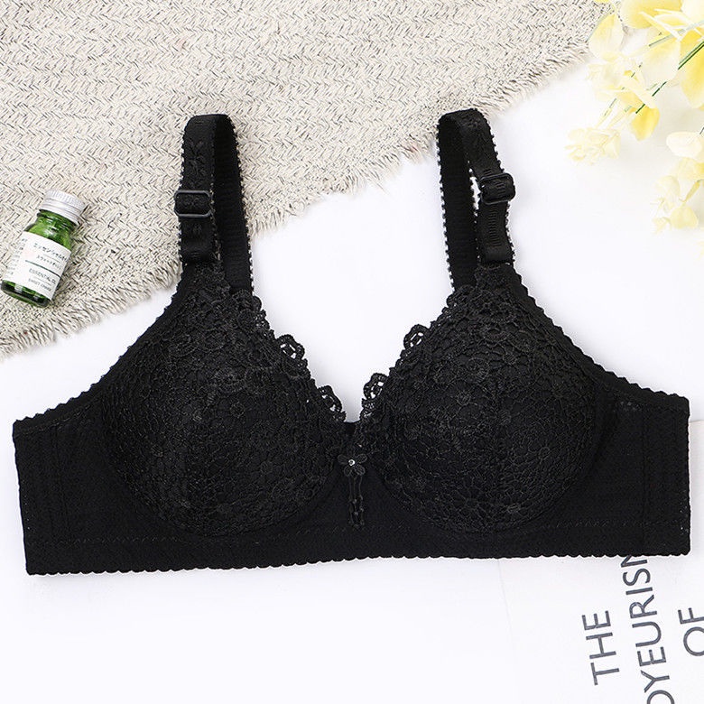 Push up Women's Underwear Wireless Bra Small Lace Chest Thin Breast Holding Anti-Sagging Adjusting Bra