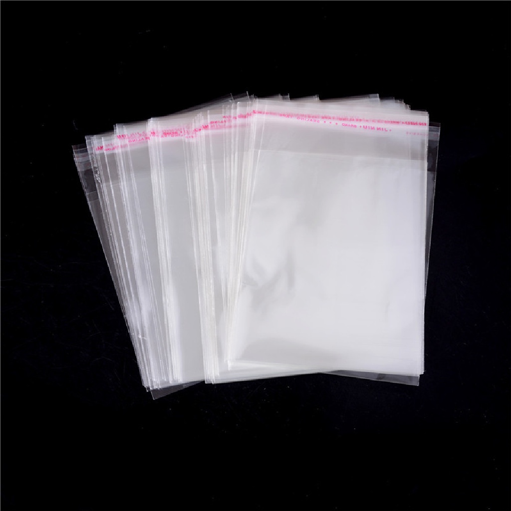 Bộ 100 túi nhựa opp trong suốt tự dính đựng trang sức
