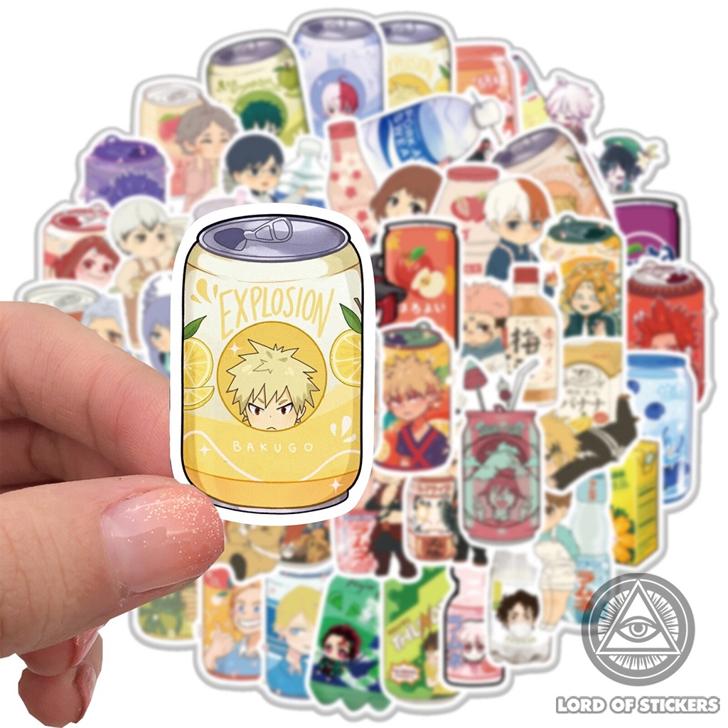 Set 50 Hình Dán My Hero Academia Demon Slayer Sticker Cute Anime Manga Chống Nước Trang Trí Mũ Bảo Hiểm, Laptop, Vali
