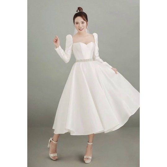 ĐẦM XOÈ DỰ TIỆC TAY PHỒNG CỔ LƯỚI size s/m/l/xl ( ẢNH VÀ VIDEO DO CHỦ SHOP TỰ QUAY 10000%)