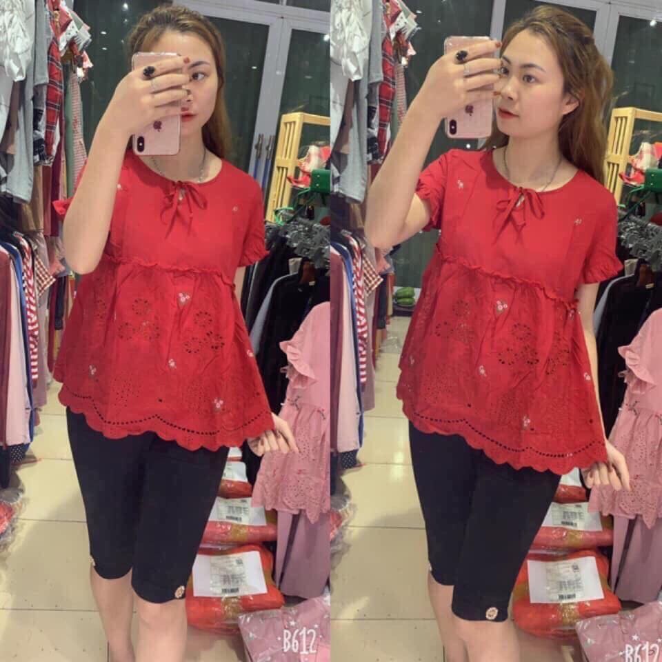 Áo Bầu Siêu Xinh, Chất Vải Cực Kỳ Thoáng Mát, Thấm Hút Mồ Hôi, Thiết Kế Freesize