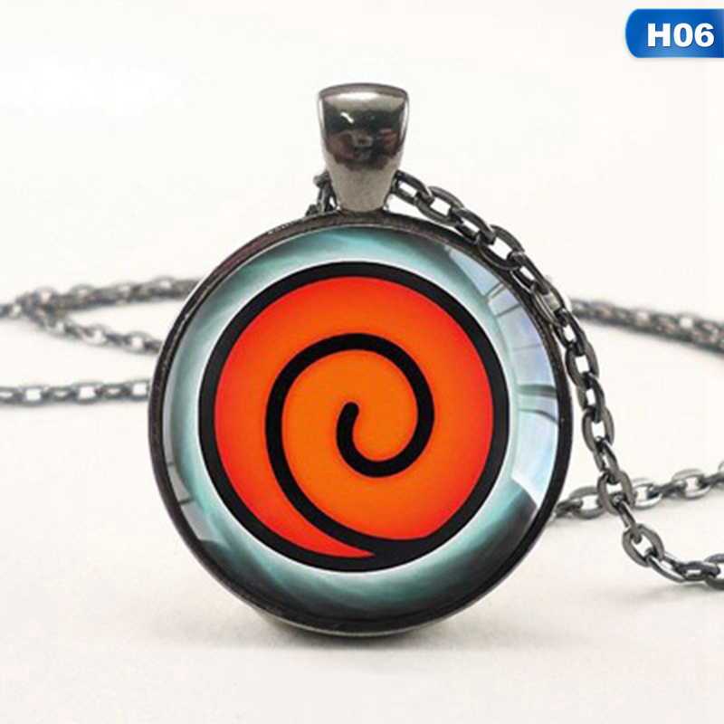 Dây Chuyền Mặt Phối Kính Họa Tiết Phong Cách Naruto
