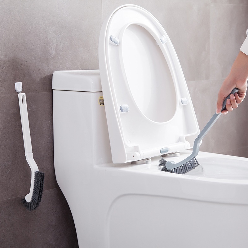 Cây cọ bồn cầu toilet, đầu cong tiện lợi cho chà thành bồn không góc chết chất liệu silicon KN STORE