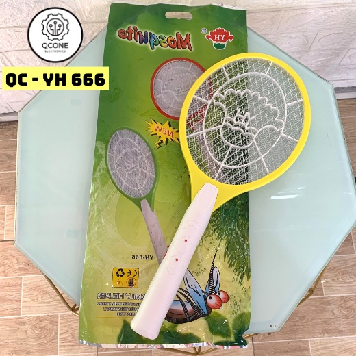 Vợt bắt muỗi chính hãng QCONE YH666 sạc điện thiết kế nhỏ gọn đơn giản