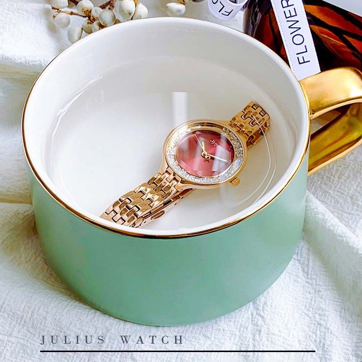 Đồng hồ nữ Julius JA-1272 dây thép | Julius Official