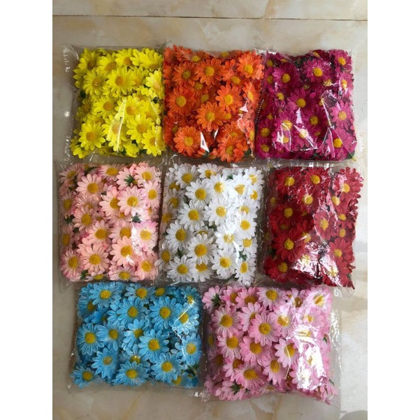 Bịch 50 ->100 Đầu Bông Cúc My siêu xinh_ hoa cúc giả trang trí