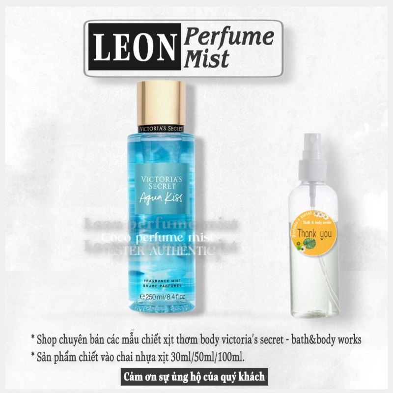 💎LEON💎 Xịt Thơm Victoria's Secret Aqua Kiss - 𝐦𝐚̂̃𝐮 𝐭𝐡𝐮̛̉ 𝟑𝟎𝐦𝐥/𝟓𝟎𝐦𝐥