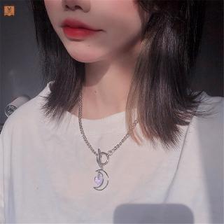 Vòng cổ Hình Mặt Trăng Rỗng Đơn Giản Thời Trang Cho Nữ Superala Aotuo1