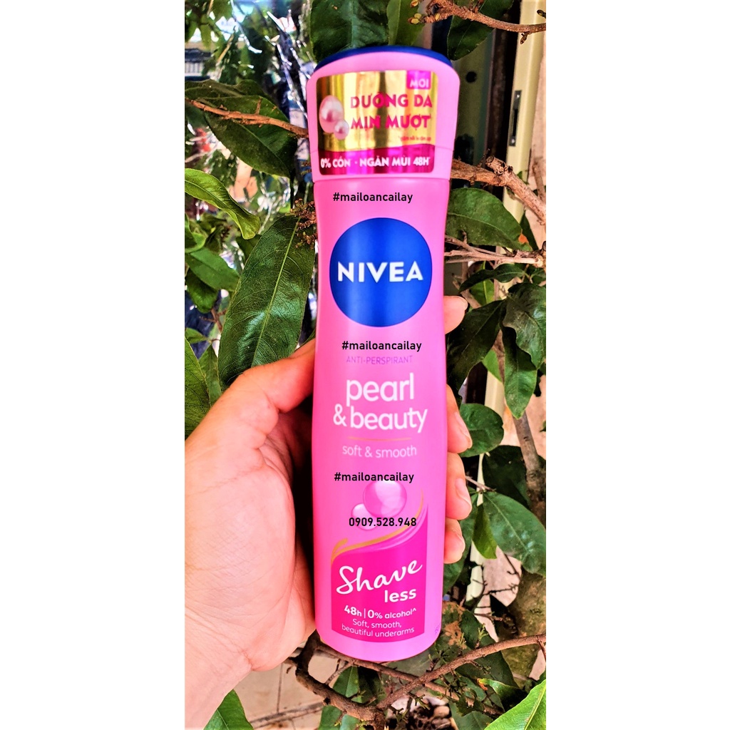 Nivea xịt khử mùi nữ hồng đậm PEARL& BEAUTY 150ml