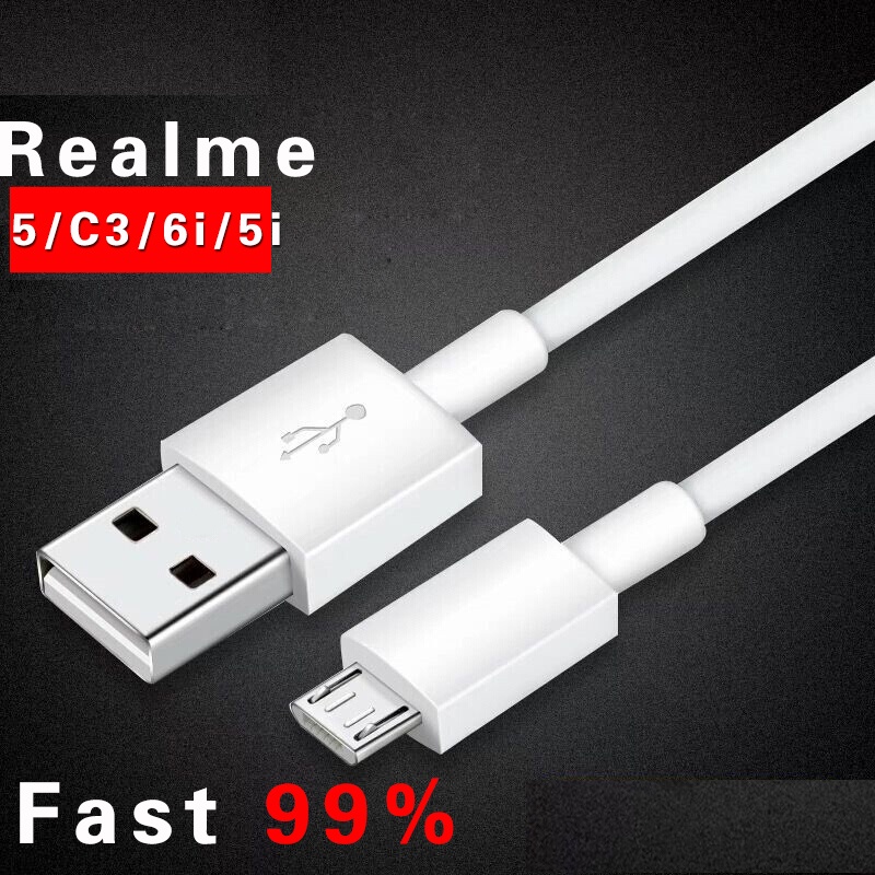 Dây Cáp Sạc Nhanh Cho realme 5i realme c3 realme 5 realme 5 pro realme 6i Micro Usb 100% Android