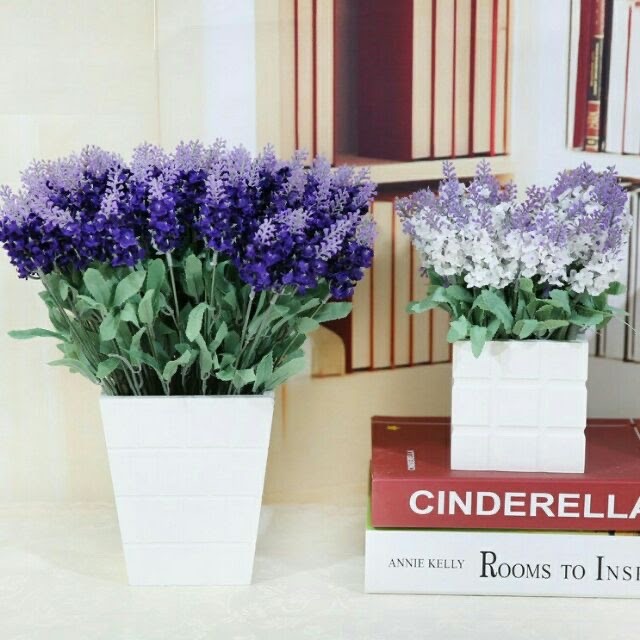 Hoa giả - Chùm hoa oải hương - Lavender siêu dễ thương, trang trí lọ hoa để bàn, hàng rào