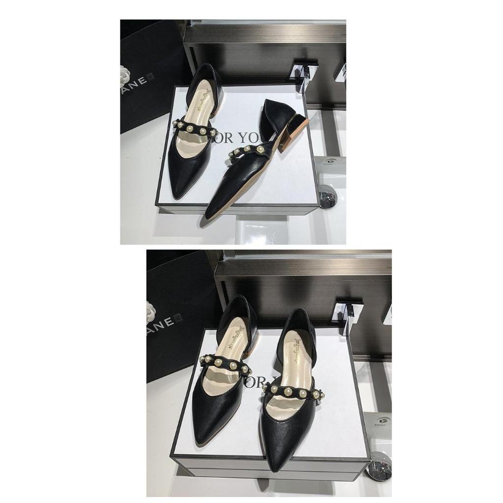 Giày Gót Thấp Mũi Nhọn Thiết Kế Mới Thời Trang 2022 Dành Cho Nữ