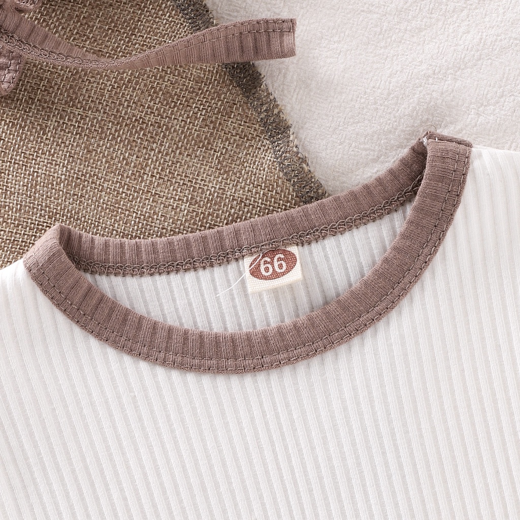 Bộ áo liền quần cotton kiểu dáng xinh xắn dành cho em bé sơ sinh