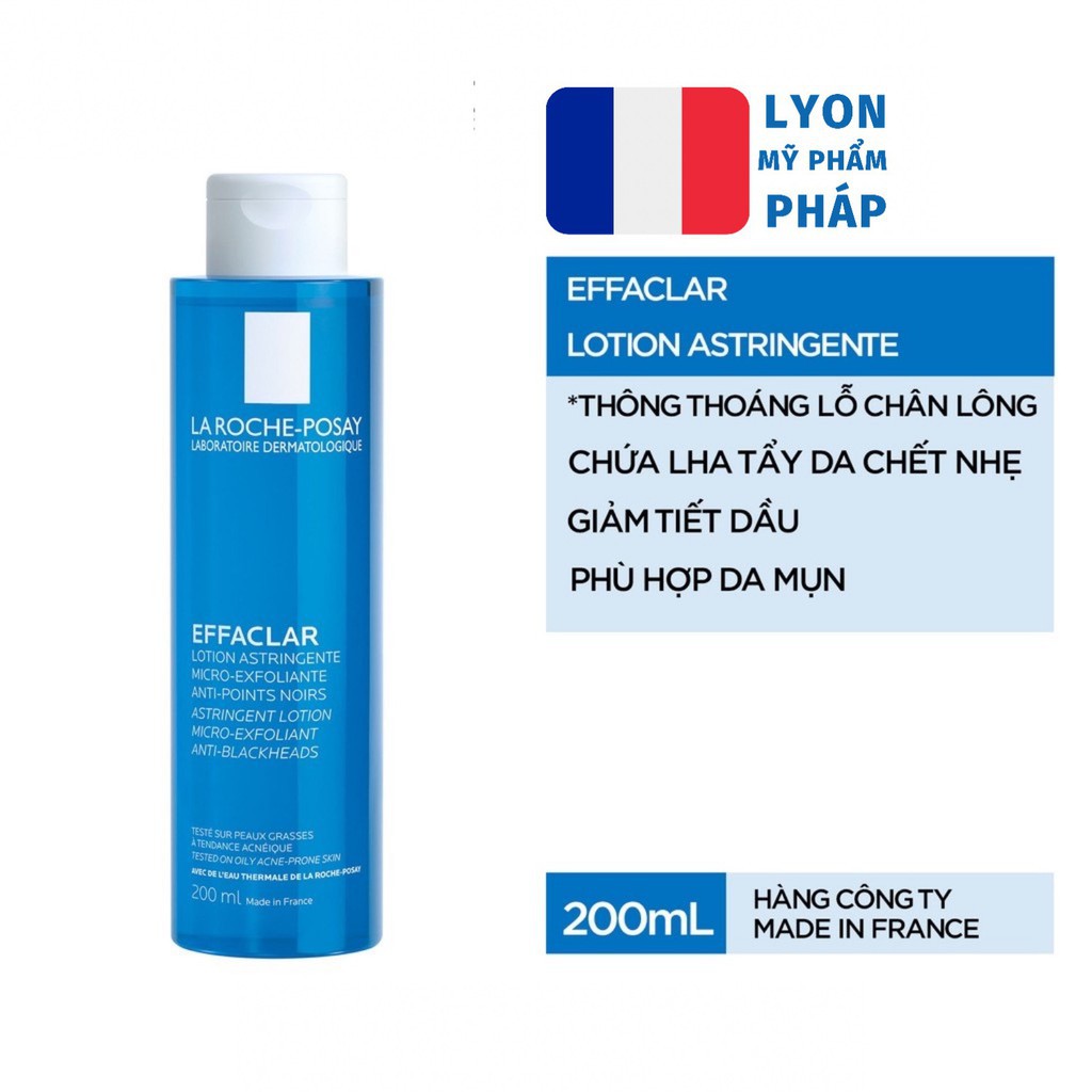 ✅ (HÀNG CHUẨN AUTHENTIC) NƯỚC HOA HỒNG LA ROCHE POSAY EFACLAR 200ml