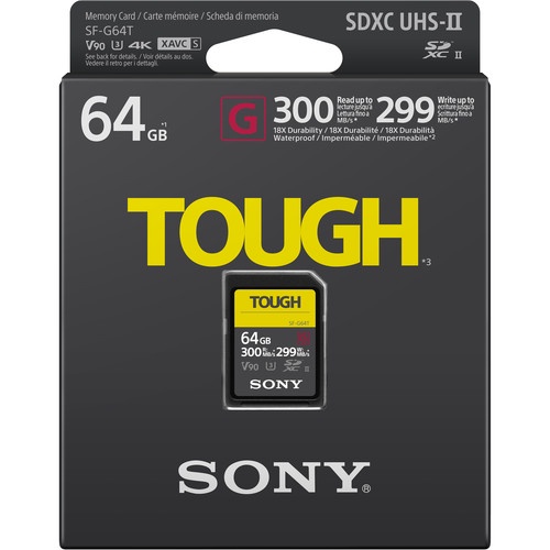 Thẻ nhớ SDXC Tough G Sony 64GB, 128GB đọc/ ghi: 300/299MB/s