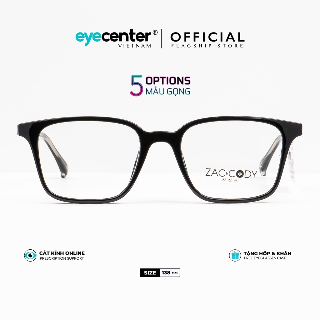 Gọng kính cận nam nữ chính hãng ZAC &amp; CODY B29-S lõi thép chống gãy nhập khẩu by Eye Ce