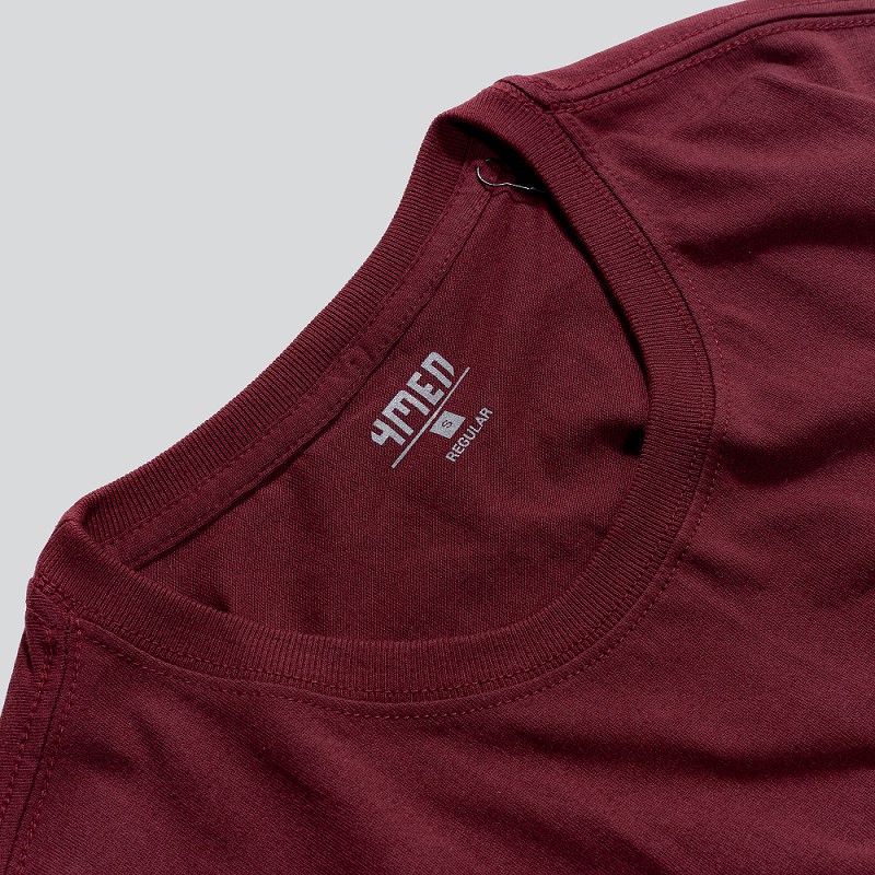 Áo thun nam cotton trơn 4MEN AT043 cổ tròn, ngắn tay, form basic, vải cotton dày dặn, thoáng mát, 4 màu hot trend | BigBuy360 - bigbuy360.vn