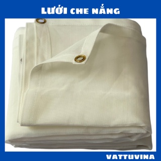 Lưới che nắng 80% màu trắng, che nắng ban công và sân vườn, kich thước 9, 12, 20, 30 mét vuông - Kim khí Vật tư Vina