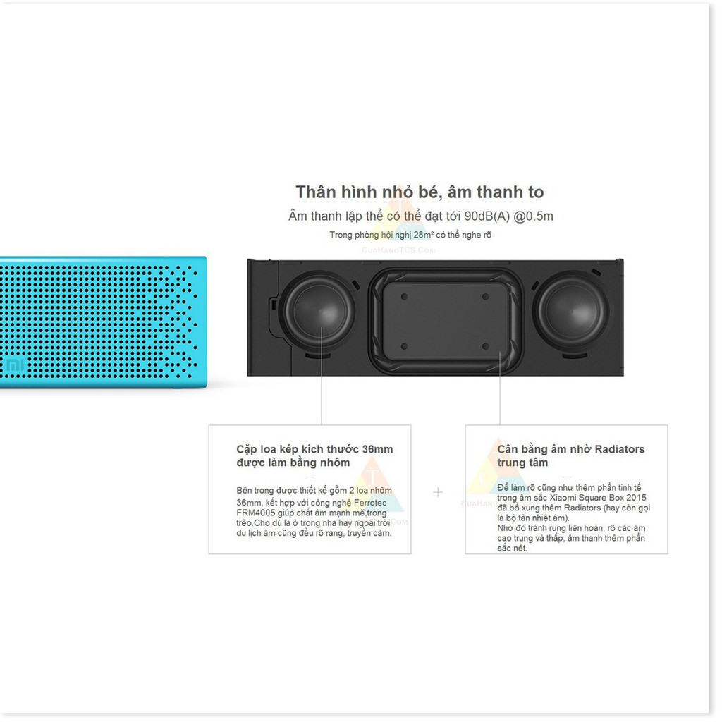 Loa Bluetooth Xiaomi Square Box bản quốc tế không có khe thẻ nhớ  -ChuyênMI