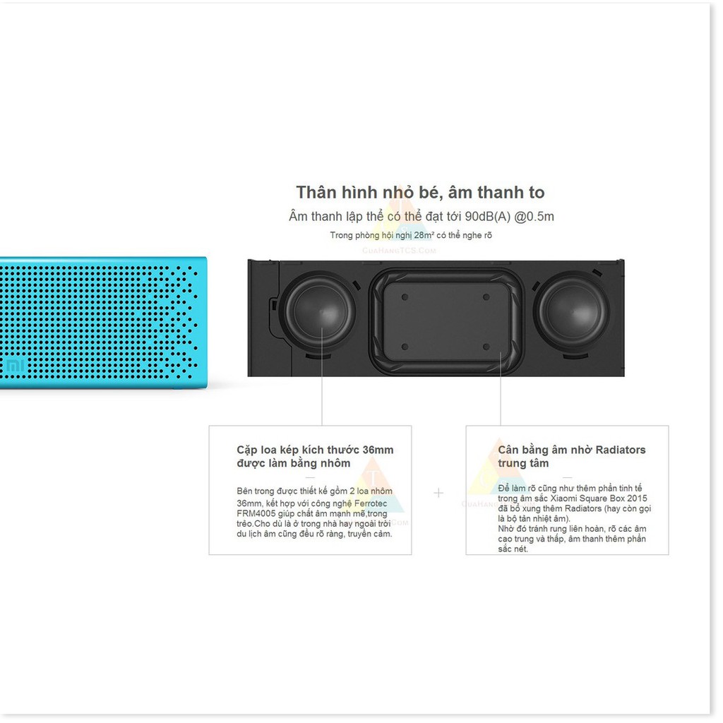 Loa Bluetooth Xiaomi Square Box 2015 bản quốc tế không có khe thẻ nhớ  -ChuyênMI