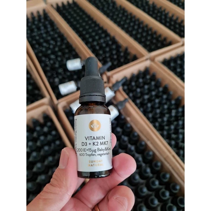 Vitamin D3 K2 MK7 Sunday Natural Đức - Tăng Hấp Thụ Canxi tăng Chiều Cao