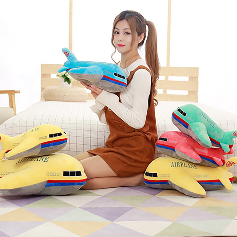 Mới Gối Ôm Nhồi Bông Hình Máy Bay Màu Đỏ Cỡ Lớn 40cm