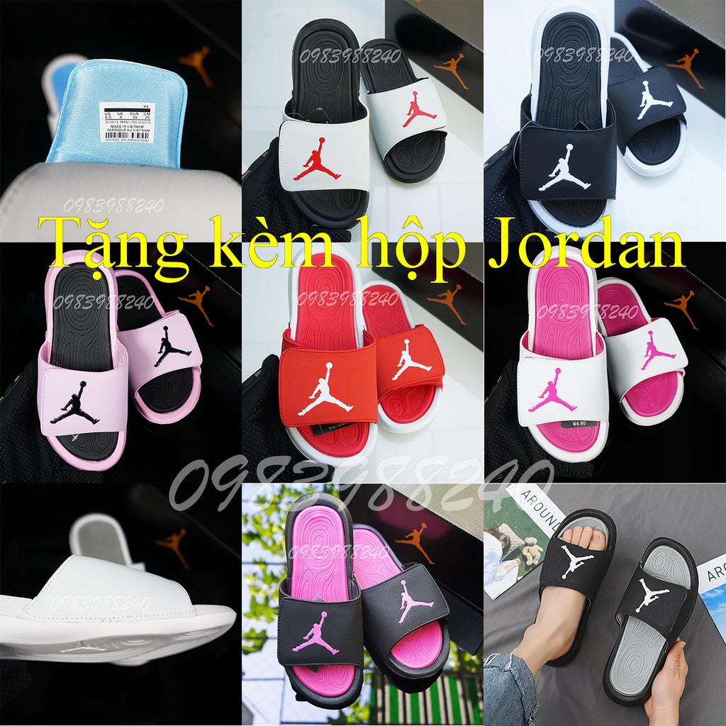 Dép JD Jordan bóng rổ FREE SHIP + hộp hãng + hàng VNXK loại 1.1 unisex hot trend quai ngang dán nam nữ. BH Slippers