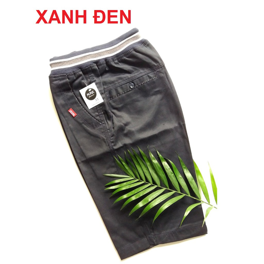 Quần short kaki nam, lưng thun, 100% cotton, vải dày - Hàng VN (Ảnh thật)