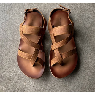 Spartacus sandal màu nâu - Xăng đan da bò cao cấp, dép xăng đan du lịch..
