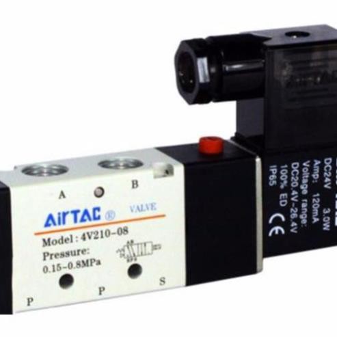 Van điện từ Airtac , Van Điện Từ Khí Nén AIRTAC 4V210-08 24V,110V,220V