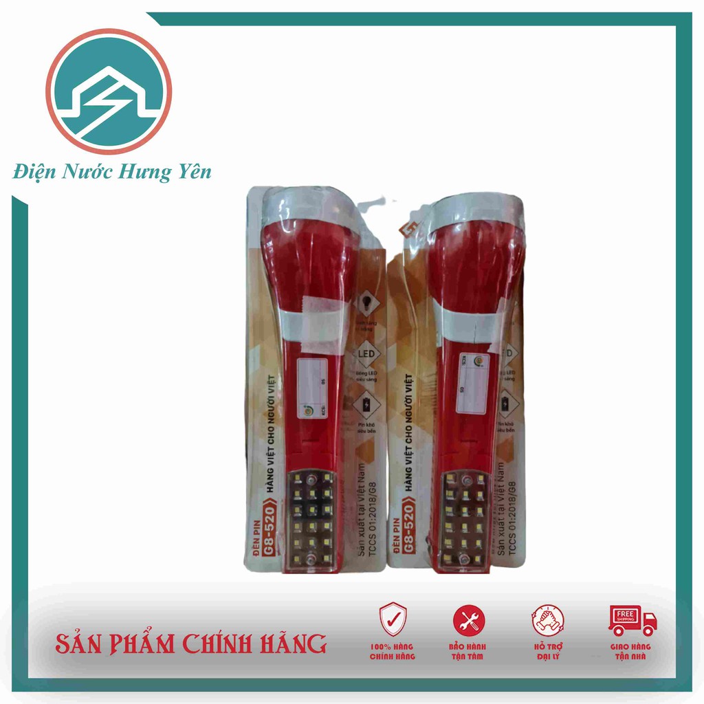 Đèn Pin G8 - 520 (có thể dùng làm đèn bàn tích điện dùng khi mất điện)