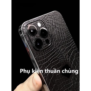 Miếng Dán họa tiết vân da ĐEN các dòng IPhon 6/6s/7/8/Plu-11/11Pro/11Proma/12min/12/12Pr/12ProMa/13/13Pr/13Proma PKTC