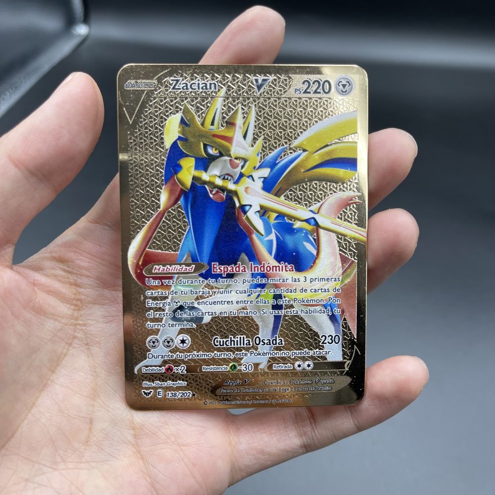 ✨✨Bộ Thẻ Bài Pokemon Bằng Kim Loại Màu Vàng Phiên Bản Tây Ban Nha Vastro Vmax GX Pikachu Charizard Lugia Arceus Làm Quà Tặng Cho Bé